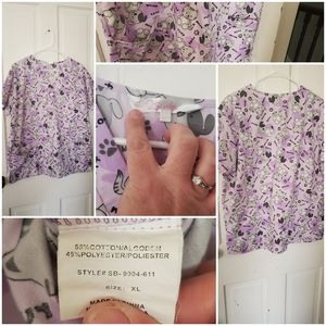 Cat theme scrub top (xlarge)